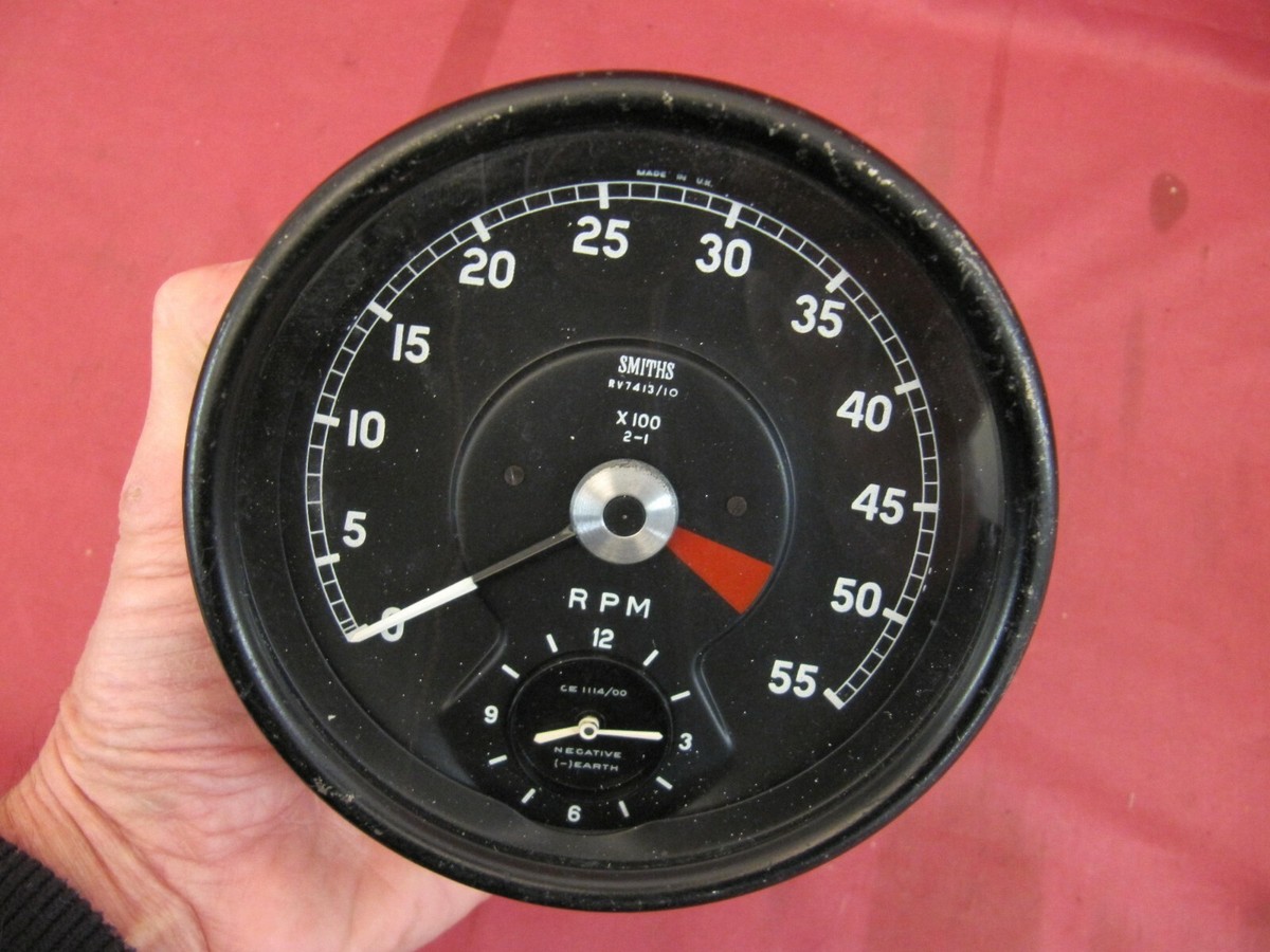 Smiths Jaguar Series 1 XKE Early Tachometer Revcounter with