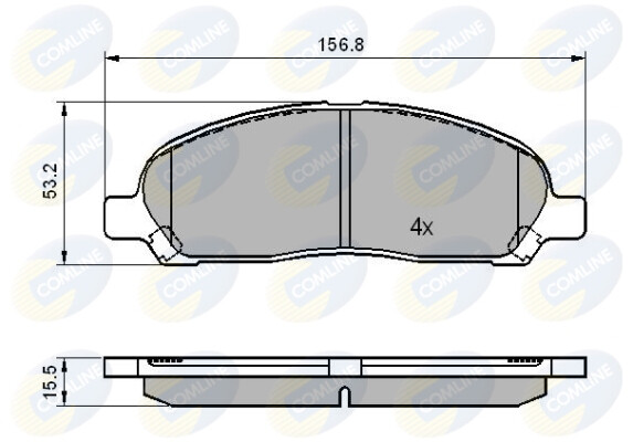 Front COMLINE CBP01606 Brake Pad Set, disc brake for MITSUBISHI