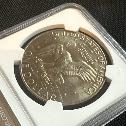 Beautiful Orange Toner 1978 1$ Eisenhower Dollar NGC MS-66 - Picture 3 of 4