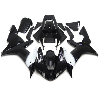 ABS Fairing Kit For Yamaha YZF1000 2002 2003 R1 R1 02 03 Body Kit Black White
