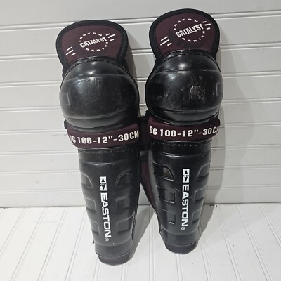 Vintage 12'' SG100 30cm Easton Catalyst Series Adult Mens Hockey Knee/Shin Pads
