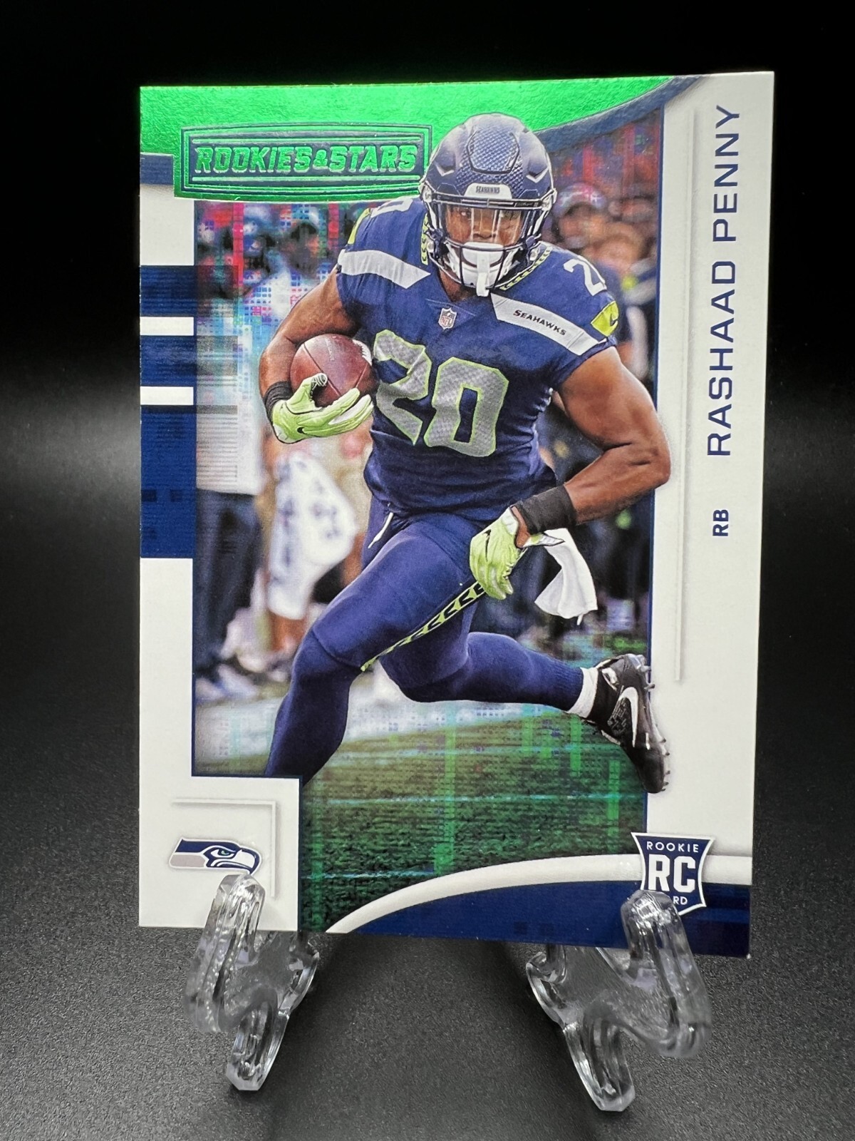 2018 Panini Rookies & Stars - Green Rookies Rashaad Penny #110 (RC) Seahawks