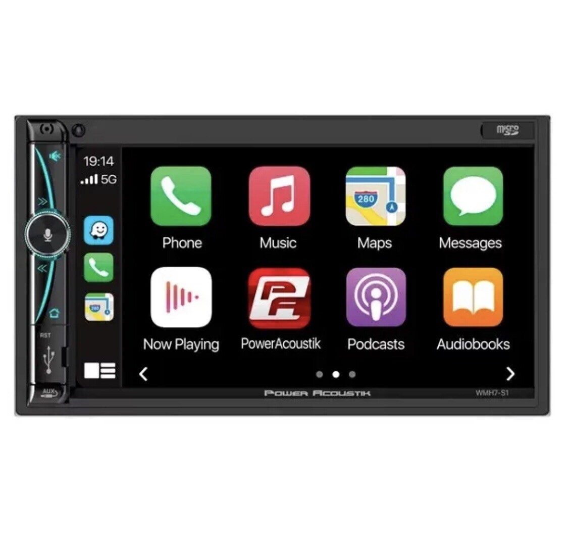 Power Acoustik WMH7-S1 Car Stereo Upgrade + 2 6.5