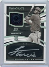 2021 Panini Immaculate Collection Button Rookie Patch Auto #ML-LVG Luis Garcia 