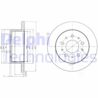 2X Delphi BG4061 Bremsscheibe FüR CitroËN Fiat Peugeot