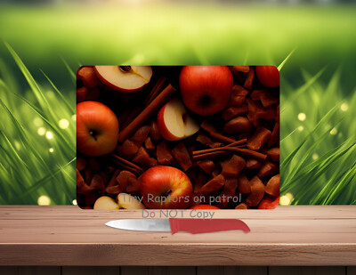 Tempered Glass Cutting Board~Apple ~11 x 8~FREE shipping~ CHOICE~ fall~ fruit