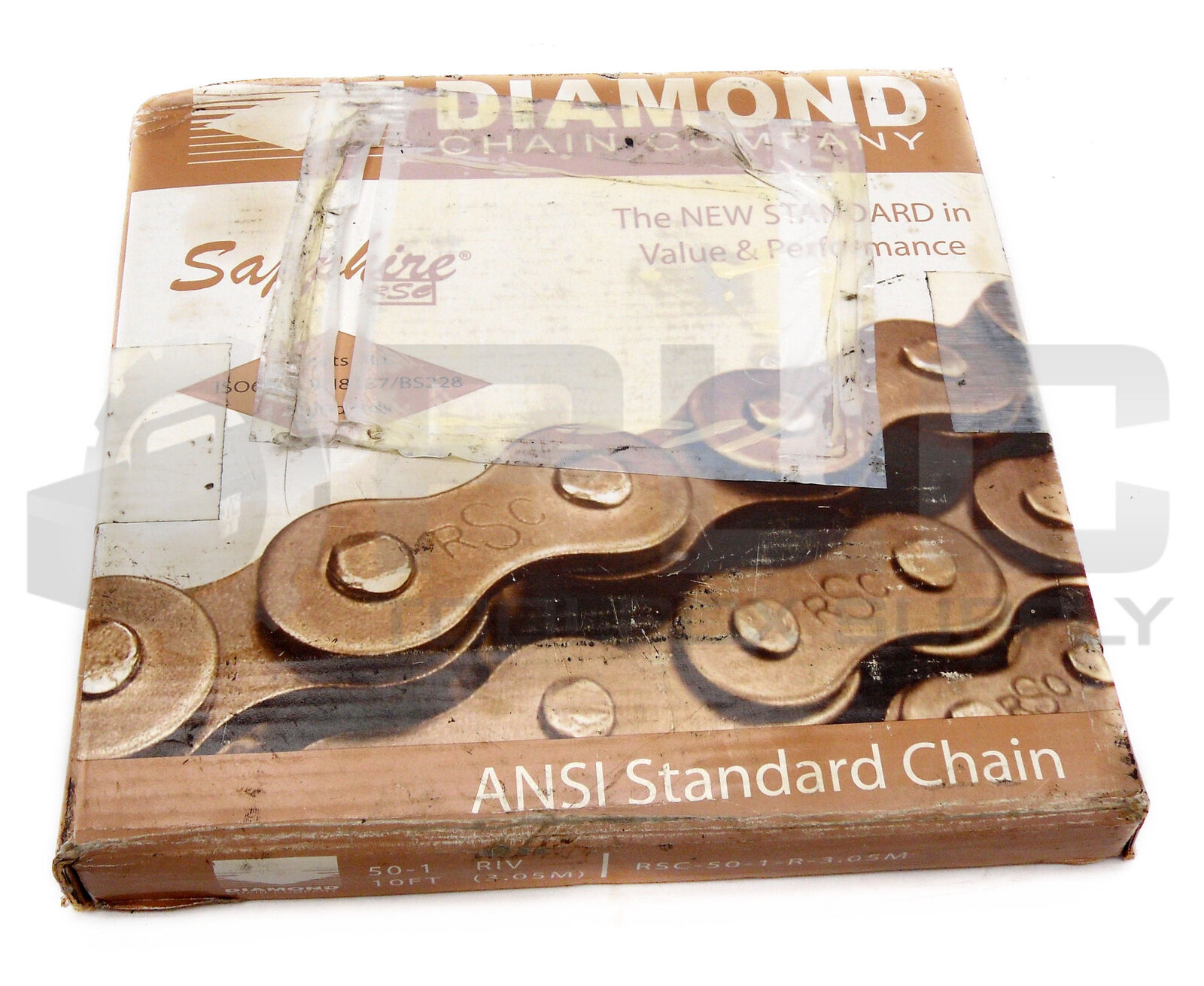 NEW DIAMOND RSC-50-1-R-3.05M STANDARD CHAIN 50-1 RIV 10' 3.05M  RSC501R3.05M Standardowy magazyn