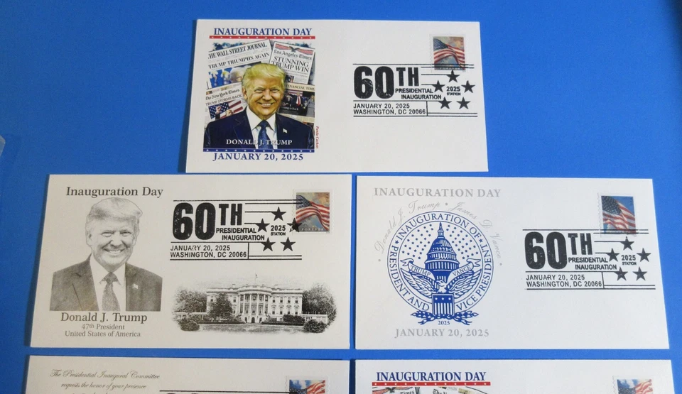 DONALD TRUMP, JD VANCE 2025 PRESIDENTIAL INAUGURATION SET/5, PANDA CACHET, 60TH - Image 3 of 4