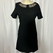 Marc Jacobs Black Boucle Lace Mod Shift Dress X Small