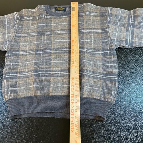 Suéter Brooks Brothers Lana Merino a Cuadros Hecho en Italia Gris Beige Para Hombre Pequeño - Imagen 6 de 7