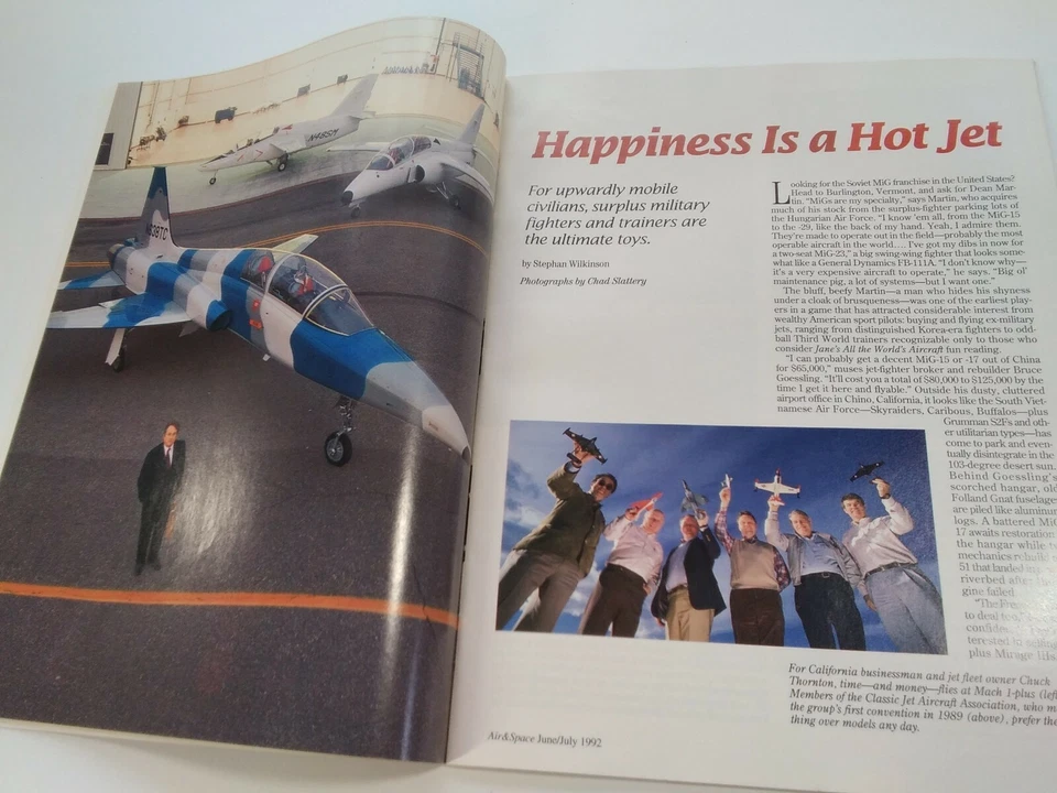 Air & Space Magazine Smithsonian Rare Vtg 1992 Private Military Jets Rolex Ad - Image 4 of 4