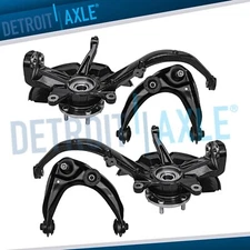 Front Steering Knuckles Hub Bearings Upper Control Arms Kit for Fusion MKZ Milan