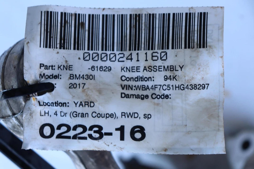 2017 BMW 430I 4DR RWD F36 M SPORT FRONT DRIVER SPINDLE KNUCKLE HUB ASSEMBLY OEM - Image 3 of 3