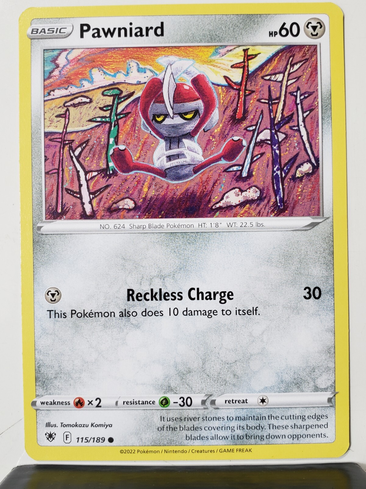 Pawniard 115/189 NM / M - Astral Radiance Pokemon Card - Tomokazu Komiya Art