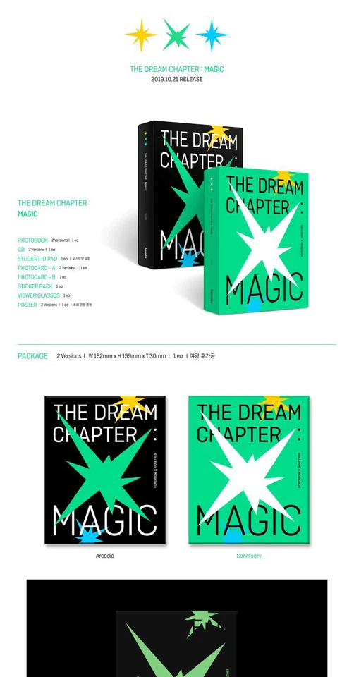 TXT THE DREAM CHAPTER:MAGIC 1st Album RANDOM CD+Photo Book+Pad+Card+Sticker+etc - Image 4 of 4