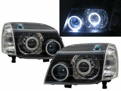 X-TRAIL T30 01-07 Guide LED Halo W/ Corner Lamp Headlight Black for NISSAN LHD