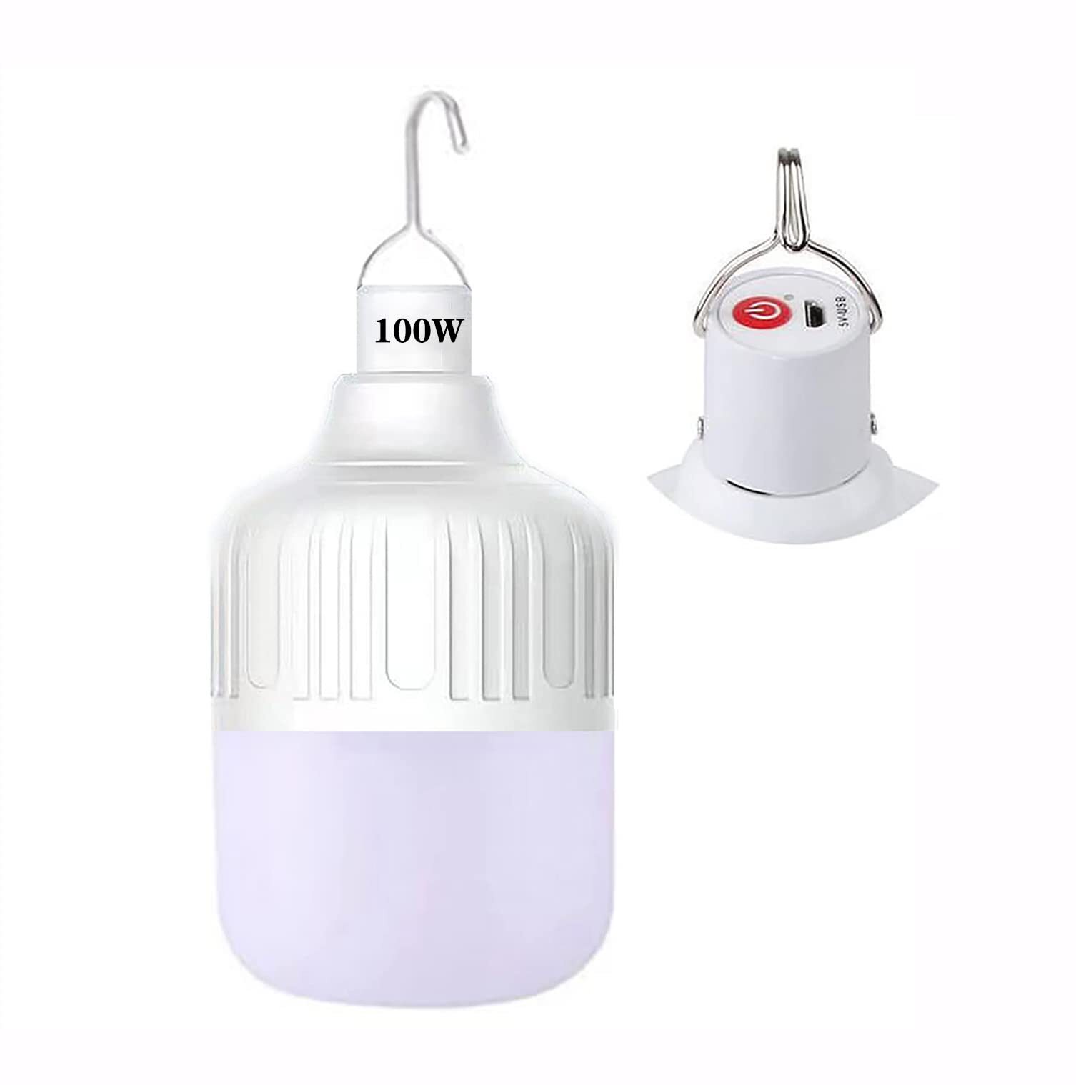 USB-Rechargeable 100W LED Bulbs for Camping and Fishing