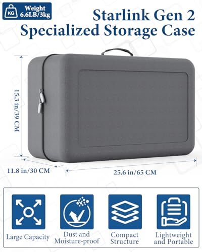 Starlink Gen 2 Carrying Case,Outdoor Travel Case for Standard Starlink V2 - Picture 4 of 8