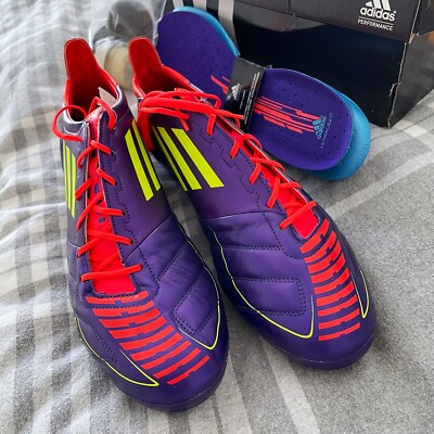 ADIDAS F50 ADIZERO TRX FG LEA * G40336 * 12.5 US * PURPLE SOCCER