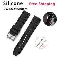 2025 Sport Silicone Watch Band 20/22/24/26mm Bracelet with Two Patchwork Colors