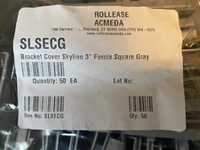 Rollease Square Fascia End Cap Skyline 3" - Grey SLSECG NEW