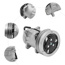 New Black AC Compressor 12V For Case IH/Case /New Holland Silver Replacement