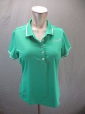 NIKE DRI-FIT GOLF Size M Womens 1/2 Button Collared Short Sleeve Polo Shirt 253