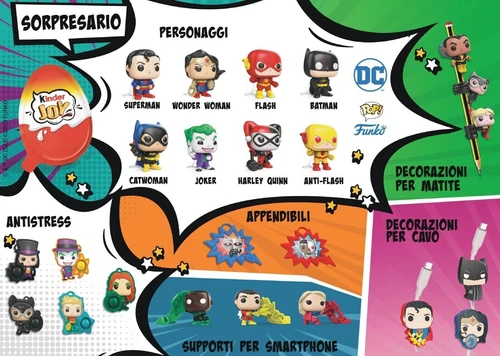 CHOICE OF SURPRISES - Funko Pop - DC SUPERHEROES - KINDER JOY 2023 Italy - NEW