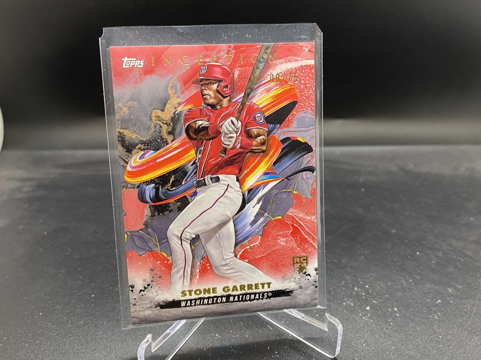 Stone Garrett 2023 Topps Inception Red #35 /75 Nationals RC Rookie