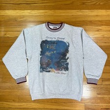 VTG 90s Crays Cove Coral Reef Oneita Sweatshirt MADE IN USA Grey Mens Sz Medium