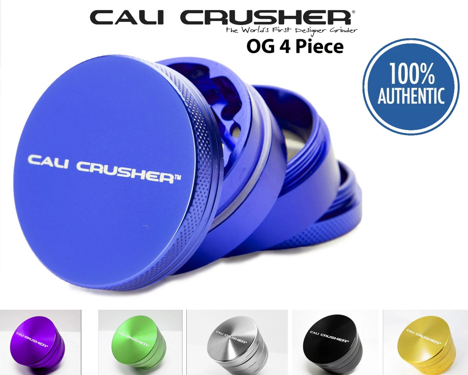 2" Cali Crusher OG 4 Piece Anodized Herb Spice Grinder Hard Top AUTHENTIC in BOX
Opens in a new wind