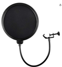 Recording Mic Pop Filter w/Metal Gooseneck Clamp