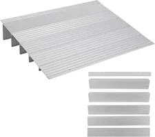Adjustable Threshold Ramp 1"/2"/3"/4"/5" Rise Aluminum Door Ramp for Wheelchair