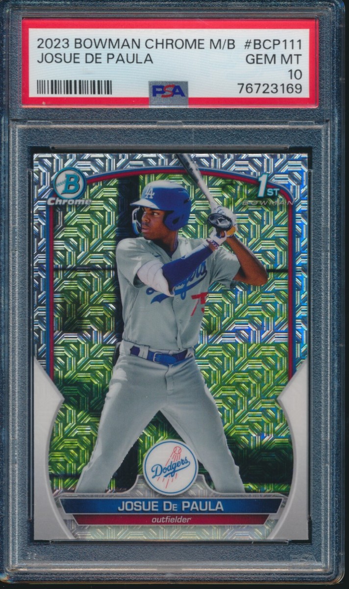 PSA 10 JOSUE DE PAULA 1st 2023 Bowman Chrome MEGA BOX MOJO