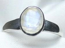 💎 Regenbogen Mondstein 925 Silber Ring fac. Edelstein   Gr 60  19,1 💍