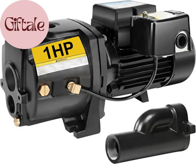 Shallow/Deep Well Jet Pump, Cast Iron Convertible Pump with Ejector Kit, Well De