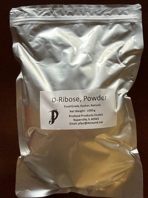 D-Ribose Powder, 1 kg Bag, Food Grade, Kosher, Natural - FREE SHIPPING