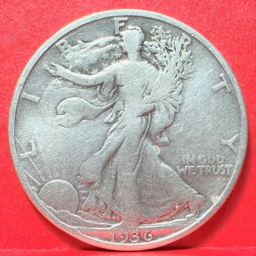 1936-D  WALKING LIBERTY HALF-DOLLAR (50¢) SILVER COIN  (WHD-12)