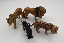 Schleich Big Cat Animal Figures Lot of 4 Lion Tiger Panther Leopard AM Limes 69