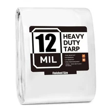 Finished Size Heavy Duty 12 Mil Tarp Poly Tarpaulin Canopy Tent Shelter Shade