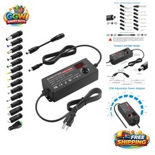 Adjustable 72W Universal AC/DC Power Supply Adapter with 14 Tips For All Devices