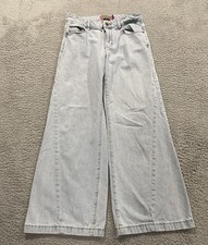 Empyre Jeans Womens 2 Light Wash Wide Leg Baggy 100 Cotton Zip Fly Skate Y2K