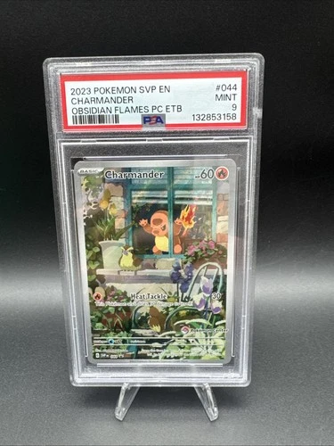 2023 CHARMANDER #044 OBSIDIAN FLAMES PC ETB BLACK STAR PROMO PSA 9 STAMPED