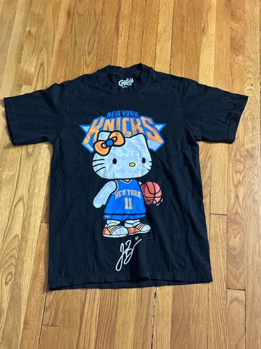New York Knicks NYK Jalen Brunson #11 Hello Kitty Unisex Shirt Black Heavyweight - Picture 1 of 6