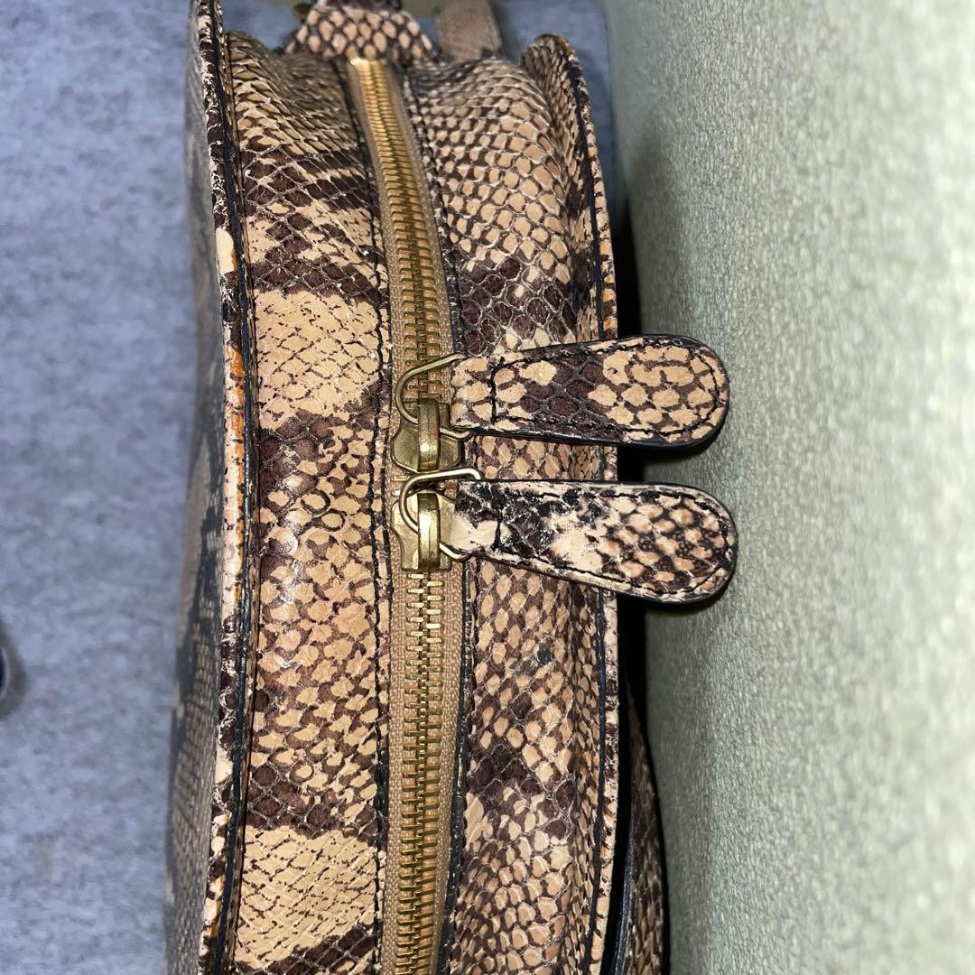 APC Half Moon Python Leather Shoulder Bag Beige, … - image 7