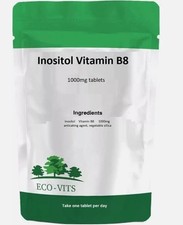 Eco-Vits: Inositol Vitamin B8 1000mg Tablets – Supports Mental Health & Hormonal