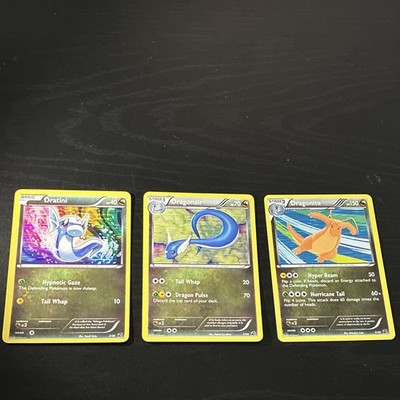 Pokemon TCG Dragon Vault 3-Card Holo Lot: Dratini 2/20, Dragonite 5/20 +