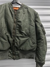 ALPHA MA-1 Men's Flight Jacket 1966 Reproduction Made in USA Size M 60's vintage