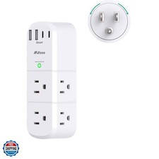 Surge Protector Outlet Extender with Rotating Plug, 6 AC Multi Plug Wall Outl...