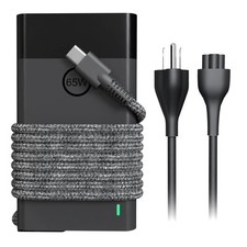 Slim 65W USB-C Laptop Charger for HP Envy, Elite, Spectre, Pavilion, Zbook - Fas